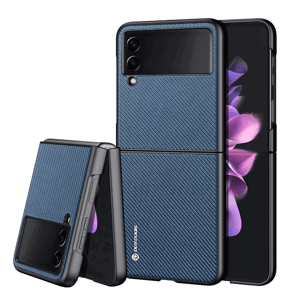 Plastové puzdro na Samsung Z Flip 3 F711 5G Dux Ducis Fino Nylon TPC/TPU modré