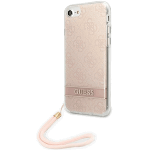 Plastové puzdro Guess na Apple iPhone 7/8/SE 2020/SE 2022 GUOHCI8H4STP 4G Print Cord ružové