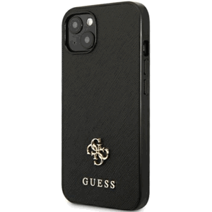 Plastové puzdro Guess na Apple iPhone 13 Mini GUHCP13SPS4MK Saffiano Small 4G čierne