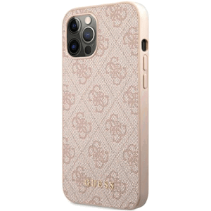 Plastové puzdro Guess na Apple iPhone 12 Pro Max GUHCP12LG4GFPI 4G Classic ružové