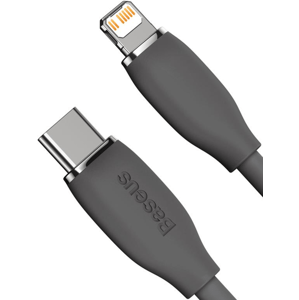 Kábel Baseus Jelly Liquid, USB-C na Lightning PD20W, 2 m, čierny