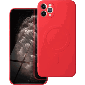 Silikónové puzdro na Apple iPhone 11 Pro Max Silicone Mag Cover červené