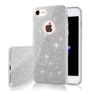 Glitter 3in1 TPU Samsung Galaxy S22 G901 strieborné