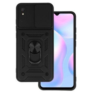 Odolné puzdro na Xiaomi Redmi 9A/9AT Camshield Ring Armor čierne