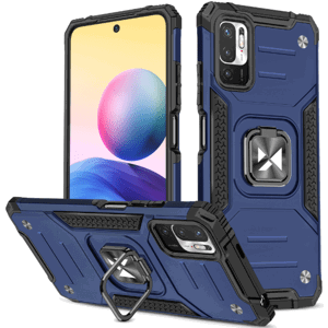 Odolné puzdro na Xiaomi Redmi Note 10 5G/Poco M3 Pro/M3 Pro 5G Ring Armor Rugged modré