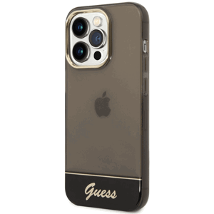 Kryt na Apple iPhone 14 Pro Guess Camera Outline Translucent GUHCP14LHGCOK čierne