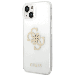 Kryt na Apple iPhone 14 Plus Guess Big 4G Full Glitter GUHCP14MPCUGL4GTR Transparentné