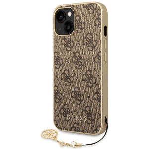 Kryt na Apple iPhone 14 Guess 4G Charms GUHCP14SGF4GBR hnedé