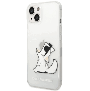 Kryt na Apple iPhone 14 Plus Karl Lagerfeld Choupette Eat KLHCP14MCFNRC Transparentné