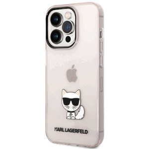 Kryt na Apple iPhone 14 Pro Max Karl Lagerfeld Choupette Logo KLHCP14XCTTRI ružové