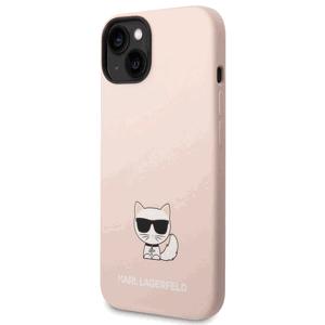 Kryt na Apple iPhone 14 Karl Lagerfeld Liquid Silicone Choupette KLHCP14SSLCTPI ružové