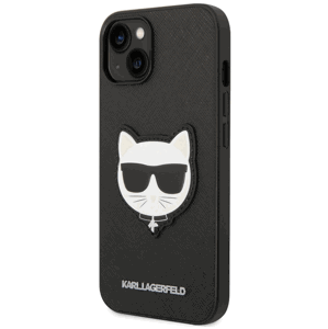 Kryt na Apple iPhone 14 Plus Karl Lagerfeld Saffiano Choupette Head KLHCP14MSAPCHK čierne