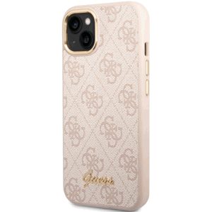 Plastové puzdro Guess na Apple iPhone 14 Plus GUHCP14MHG4SHP 4G Metal Camera Outline ružové