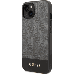 Plastové puzdro Guess na Apple iPhone 14 Plus GUHCP14MG4GLGR 4G Stripe sivé