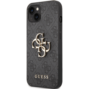 Plastové puzdro Guess na Apple iPhone 14 Pro GUHCP14L4GMGGR 4G Metal Logo sivé