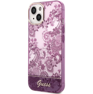 Plastové puzdro Guess na Apple iPhone 14 GUHCP14SHGPLHF IML Electro Cam TDJ fuchsia