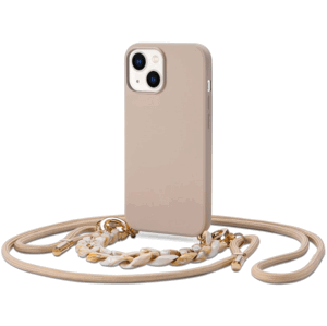 Silikónové puzdro na Apple iPhone 12 Pro Tech-Protect Icon Chain béžové