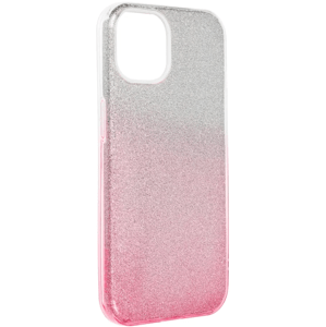 Silikónové puzdro na Apple iPhone 14 Pro Forcell Shining strieborno-ružové