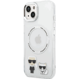 Plastové puzdro Karl Lagerfeld na Apple iPhone 14 KLHMP14SHKCT Karl and Choupette MagSafe transparentné