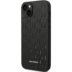 Plastové puzdro Karl Lagerfeld na Apple iPhone 14 KLHCP14SSAKLHPK Saffiano Monogram čierne