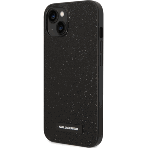 Plastové puzdro Karl Lagerfeld na Apple iPhone 14 Plus KLHCP14MG2ELK Glitter Plague čierne