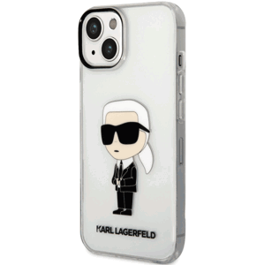 Plastové puzdro Karl Lagerfeld na Apple iPhone 14 Pro Max KLHCP14XHNIKTCT Translucent Ikonik NFT transparentné