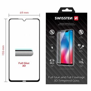 Swissten Ultra durable 3D Full Glue Ochranné tvrdené sklo, Xiaomi Redmi Note 8T, čierne