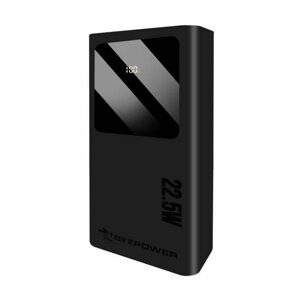 BEEPOWER Powerbanka 30000mAh, 22,5 W, 2x USB 3.0 + USB-C + Micro USB, BP-30PD, čierna