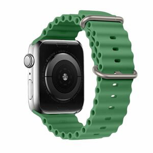 Silicone remienok, Apple Watch 42 / 44 / 45 / 49 mm, design 1, zelený
