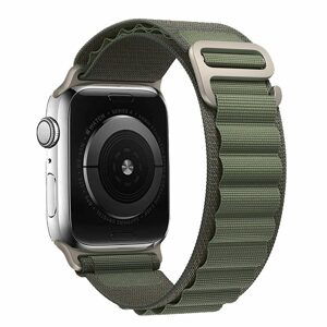 Nylon remienok, Apple Watch 42 / 44 / 45 / 49 mm, design 2, zelený