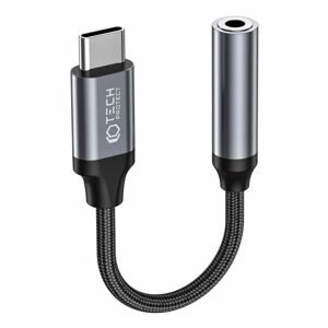 Tech-Protect UltraBoost adaptér USB-C - Jack 3,5 mm, čierny