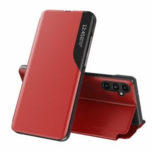 Eco Leather View Case, Samsung Galaxy A14, červené