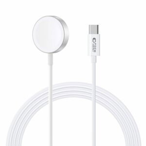 Tech-Protect UltraBoost - Magnetický nabíjací kábel pre Apple Watch - USB-C, 1,2 m, biely