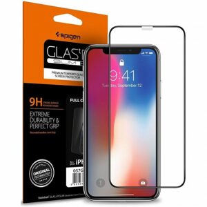 Spigen Full Cover Glass FC Tvrdené sklo, iPhone X / Xs / 11 Pro, čierne