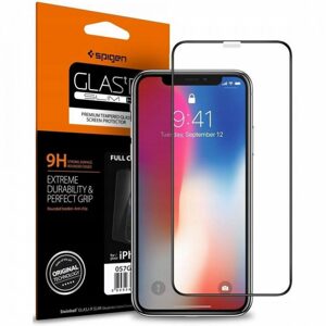 Spigen Full Cover Glass FC Tvrdené sklo, iPhone XR / 11, čierne