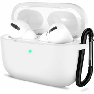 Tech-Protect silikónové puzdro pre AirPods Pro s karabínou, biele