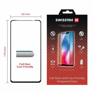 Swissten Full Glue, Color frame, Case friendly, Ochranné tvrdené sklo, Huawei Nova 5T, čierne