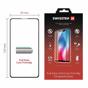 Swissten Full Glue, Color frame, Case friendly, Ochranné tvrdené sklo, Samsung Galaxy A51, čierne