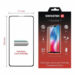 Swissten Full Glue, Color frame, Case friendly, Ochranné tvrdené sklo, Samsung Galaxy A71, čierne