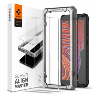 Spigen Glass ALM Glas.TR 2 kusy s aplikátorom, Tvrdené sklo, Samsung Galaxy XCover 5