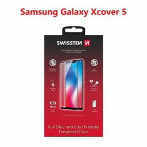 Swissten Full Glue, Color frame, Case friendly, Ochranné tvrdené sklo, Samsung Galaxy XCover 5, čierne