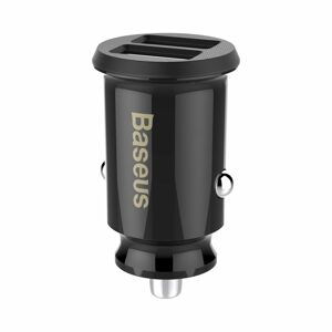 Baseus Grain Car Charger Mini, univerzálna inteligentná nabíjačka do auta, čierna (CCALL-ML01)