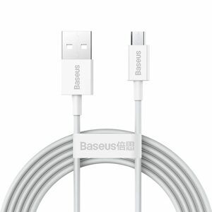 Baseus Superior USB - Micro USB 2 m, biely (CAMYS-A02)