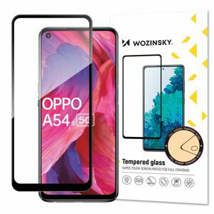 5D Tvrdené sklo pre Oppo A54 5G, čierne