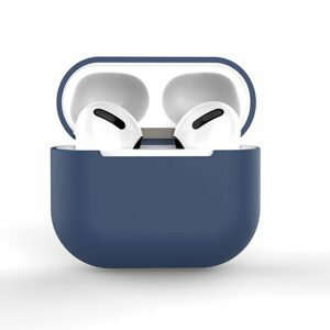 Mäkké silikónové púzdro na slúchadlá Apple AirPods 3, tmavo modré (púzdro C)