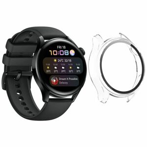 Puzdro 2v1 so sklom pre Huawei Watch GT 2, 42 mm, priehľadné