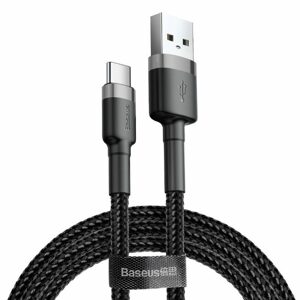 Baseus Cafule kabel, USB-C, sivo-čierny, 2 m (CATKLF-CG1)