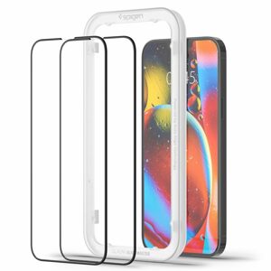 Spigen ALM Glass FC Tvrdené sklo 2 kusy, iPhone 13 Pro Max / 14 Plus, čierne