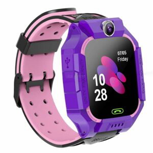 Chytré vodotesné hodinky pre deti Q19, fialové