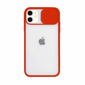 Obal s ochrannou šošovky, iPhone 12, červený